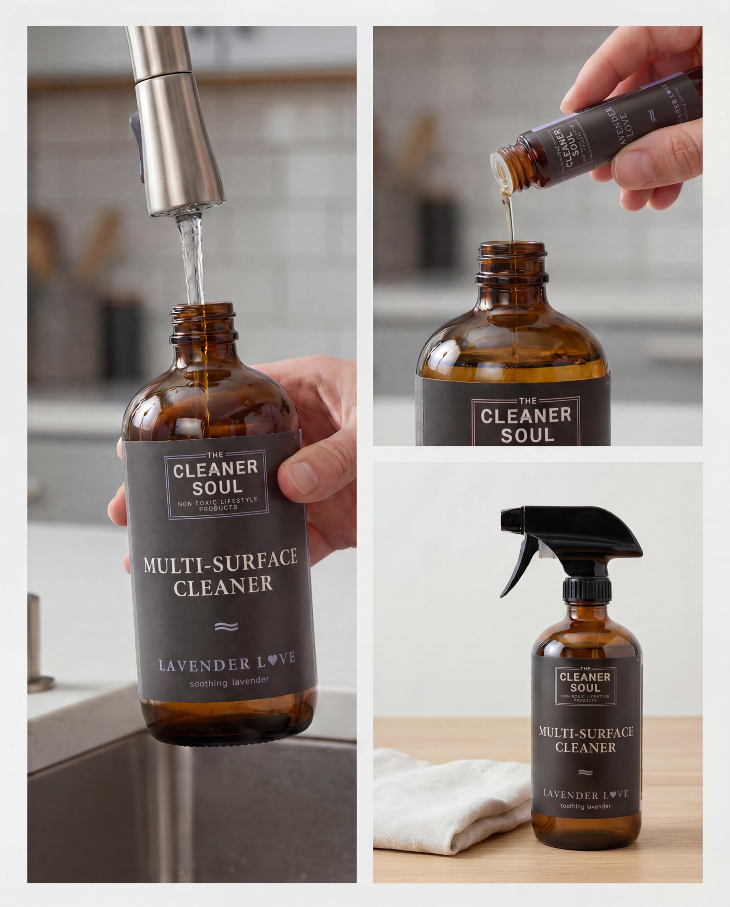 Lavender Love Soul Mate Cleaner Concentrate Refills — Non-Toxic, Plant-Based | 4-Pack