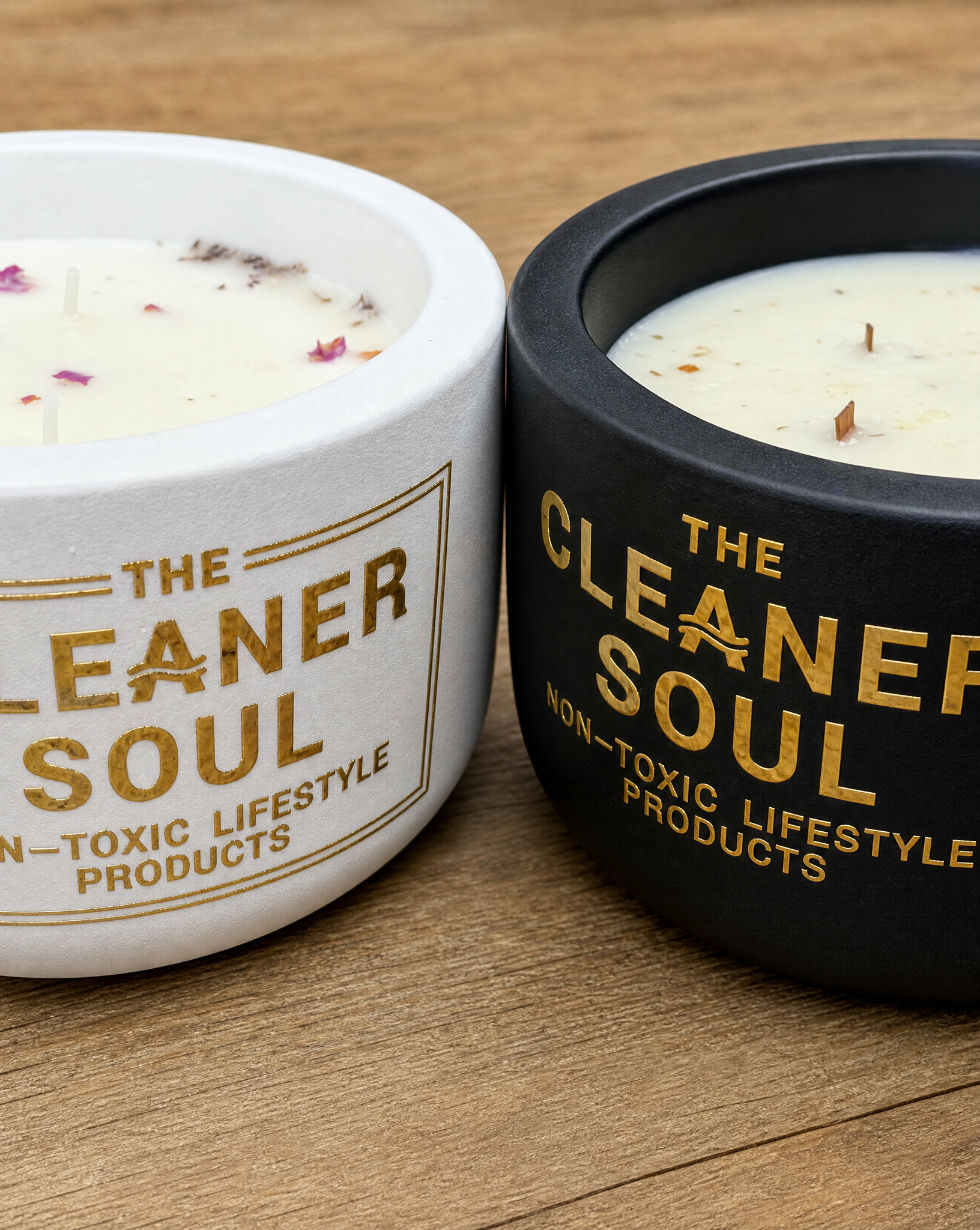 Signature 3-Wick Beeswax Candle in Concrete Vessel – The Cleaner Soul